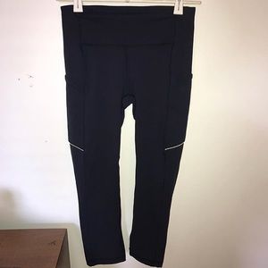 Navy cropped lululemon leggings BASICALLY NEW